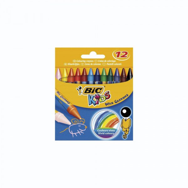 BIC KIDS Wax Crayons (12-Pack)